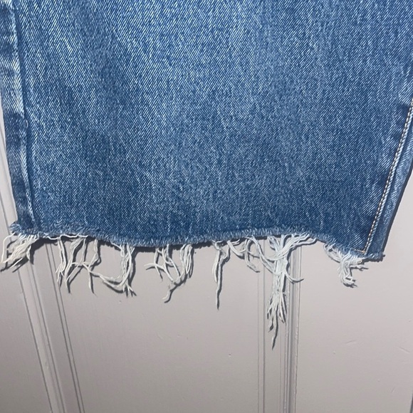 Women’s high waisted Wide Leg Ankle cropped Dual Wash Jeans - Picture 4 of 16